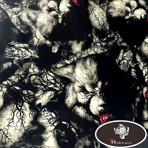 

Fierce wolf Pattern Hydrographic Films Water Transfer Printing Films Aqua print Films for Motor Decoration HFY-955 50CM