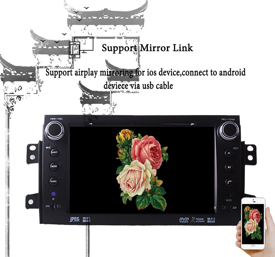 Sale 8inch 2Din Android9.0 64G Radio Car DVD For SUZUKI SX4 2007 2008 2009 2010 2011 MP4 MP3 Radio Auto Gloness GPS Navigation System 3