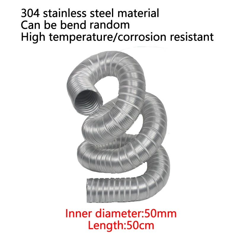 0,5 м длинная нержавеющая сталь гофрированные трубы диаметр трубы 32 мм-60 мм сопротивление горячим воздухом случайный изгиб