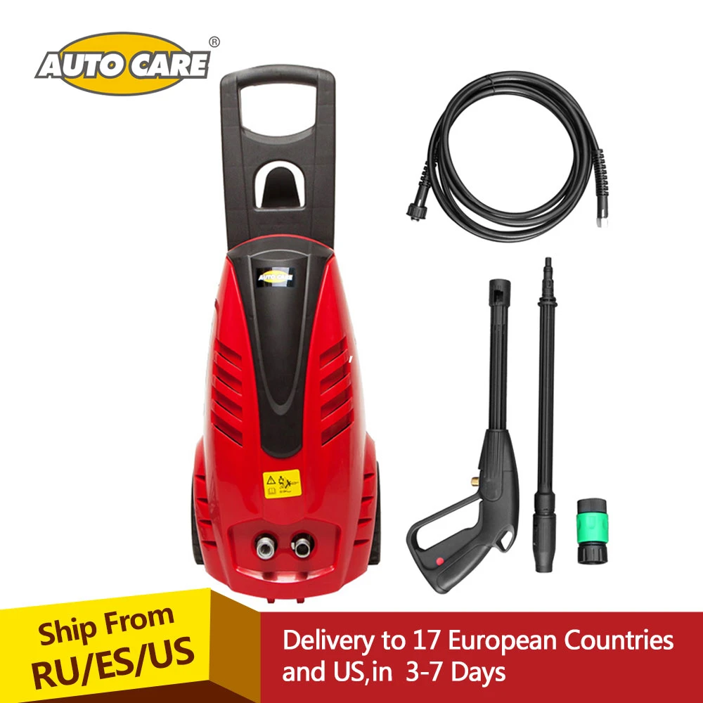 AutoCare 1305 psi Electric Pressure Car Washer 1800 w 90 bar with Power Hose Nozzle High