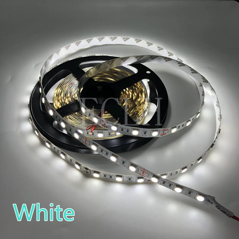 Светодиодный светильник SMD 5050 DC12V 60 Светодиодный s/m 5 м/лот Гибкая домашняя декоративная подсветка, светодиод светильник 5050 Светодиодная лента белый/теплый белый