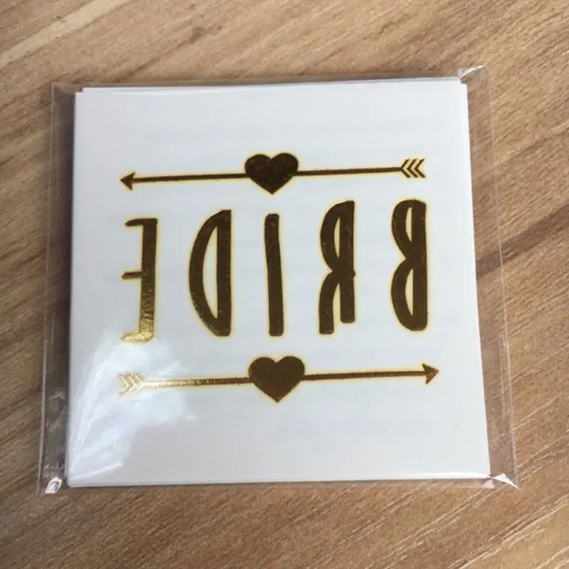 

12 pcs Golden tattoo sticker set for Wedding Party Bridal Shower bachelor party Decoration Supplies