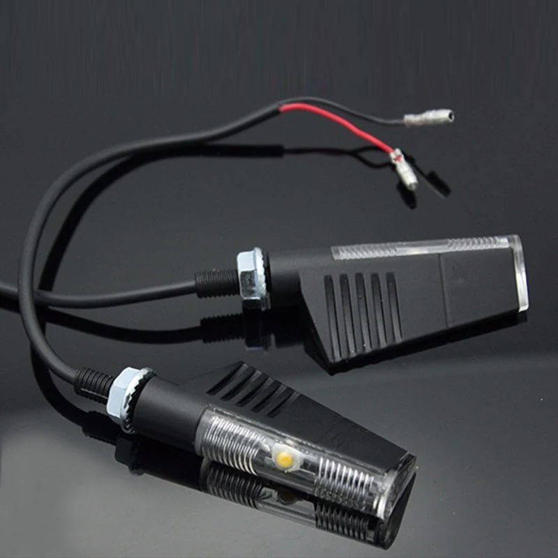 

2 pcs/set Motorcycle Universal Black LED Turn Signal Light Indicator Blinker Light
