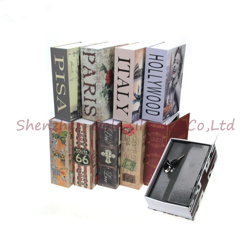 

Secret Book Hidden Piggy Bank Security Safe Key Lock Cash Money Locker Box 18*11.5*5.5CM