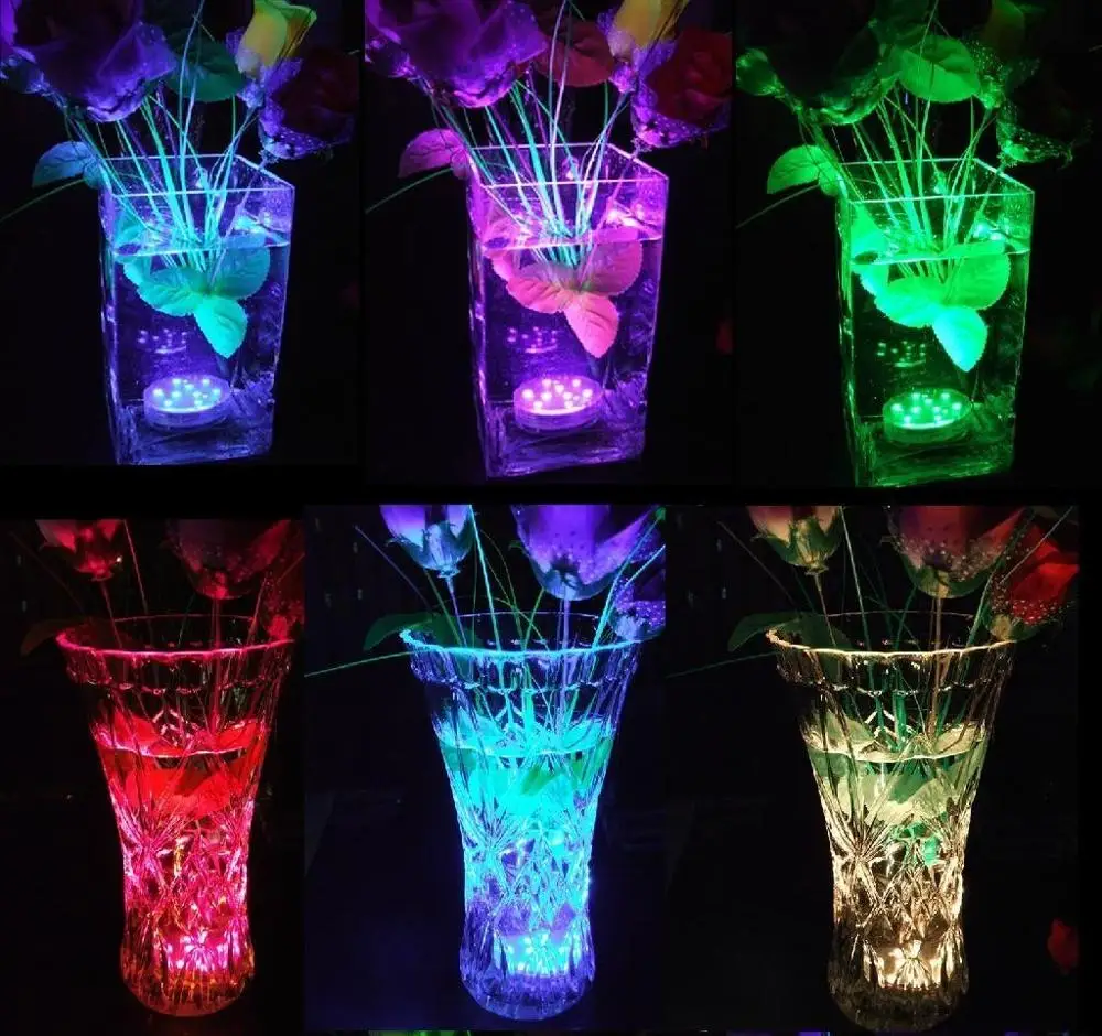 1 pc/lot RGB 10LED luz sumergible con pilas IP68 impermeable piscina boda piscina estanque 1 pc/lot RGB 10LED luz sumergible con pilas IP68 impermeable piscina boda piscina estanque
