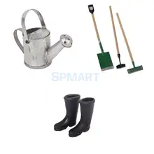 1/12 кукольный домик миниатюрные садовые инструменты полива банка дождевые сапоги для украшения сказочного сада