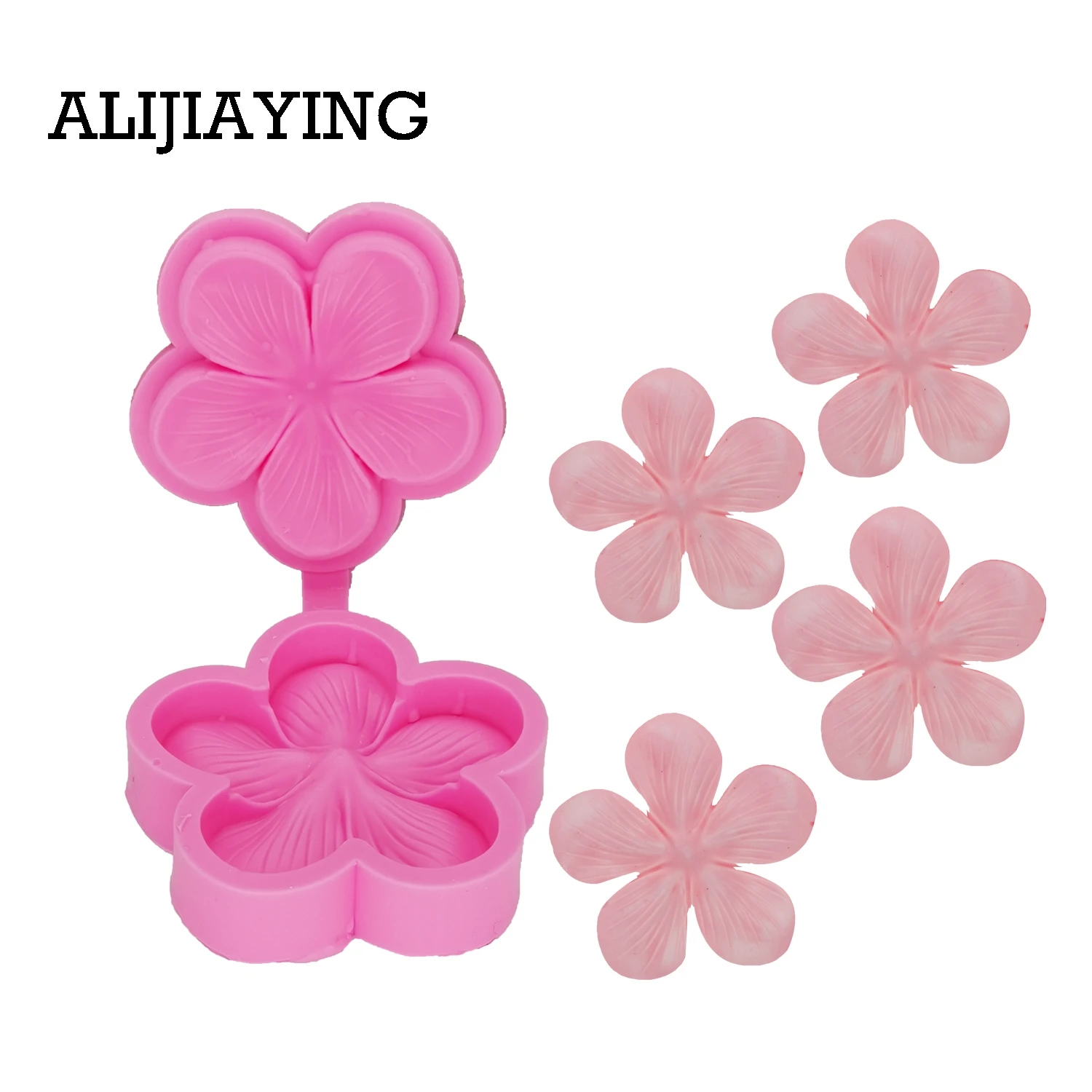 

M1302 Plum blossom flower cake decoration tool Clamp embossing Silicone mold Fondant Sugar Craft Molds DIY Cake fimo