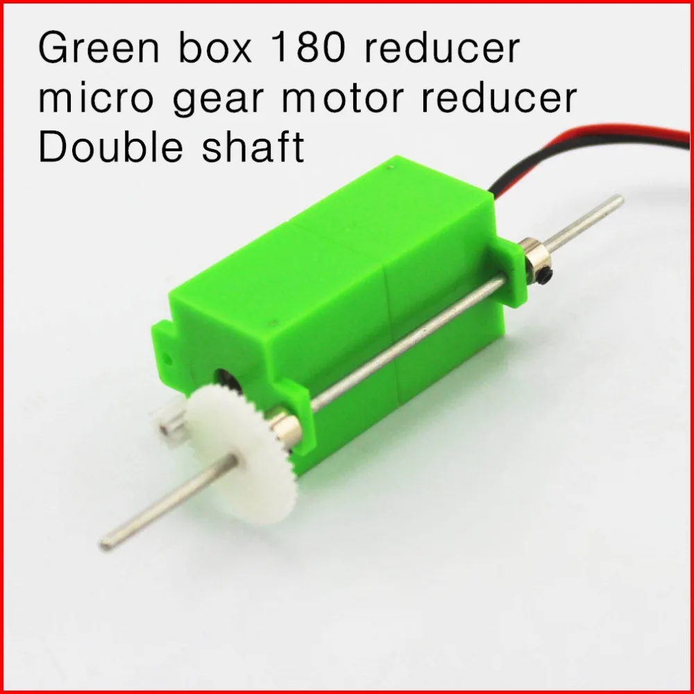 

Green box 180 reducer,180 gear motor 3-7V DIY Car model Gear reduction frame micro gear motor reducer,Double shaft