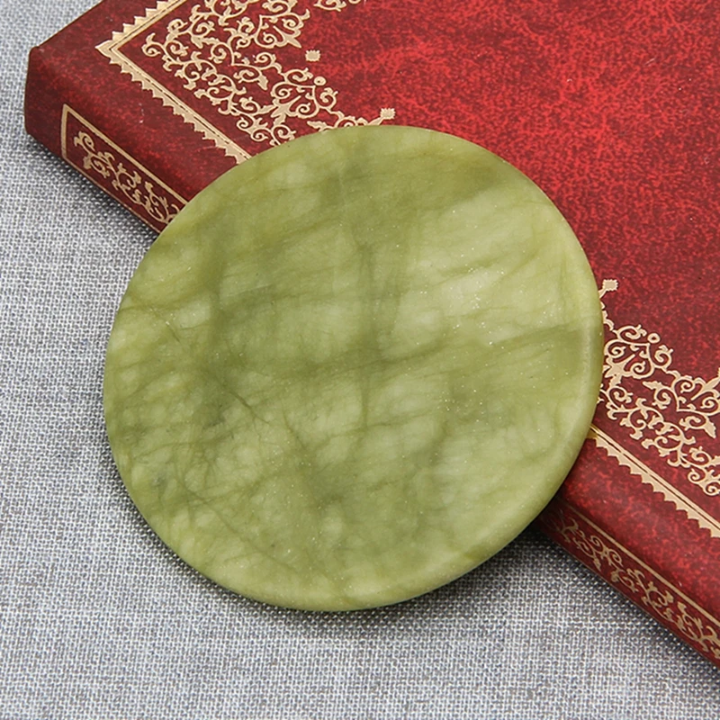 

Green Artificial Jade Stone False Eyelash Extension Glue Adhesive Pallet Pad Round Flat Stone Eyelash Glue Make up Tools NEW