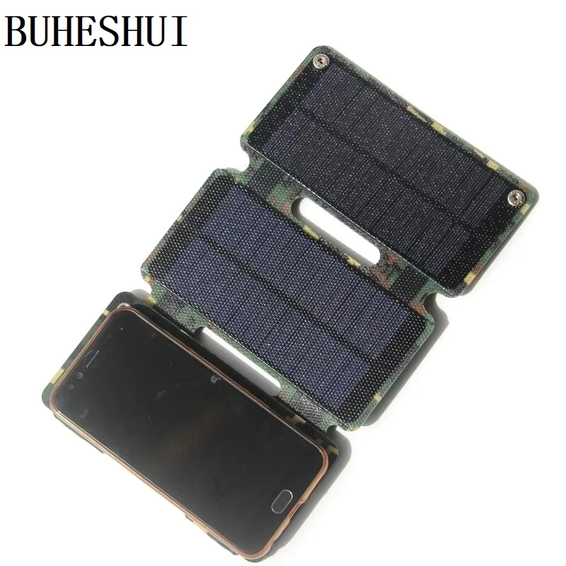 BUHESHUI Foldable 8W ETFE Solar Panel Charger For Mobile Phone Power Bank Super Slim Waterproof Portable High Quailty