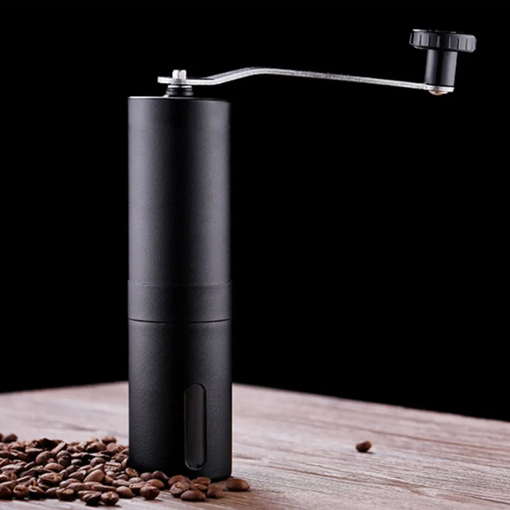 Washable Hand Crank Multipurpose Travel Stainless Steel Manual Adjustable Conical Mill Coffee Grinder Black Portable Bean Burr Washable Hand Crank Multipurpose Travel Stainless Steel Manual Adjustable Conical Mill Coffee Grinder Black Portable Bean Burr