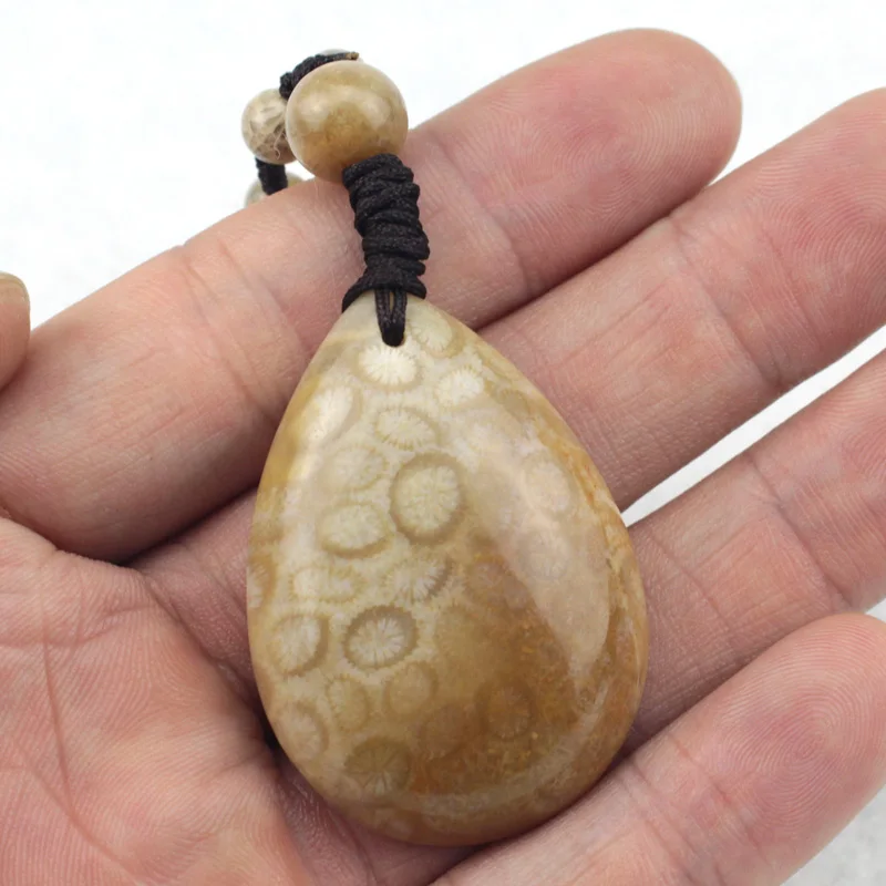 AAA Grade Chrysanthemum stone pendant natural stone pendant DIY jewelry