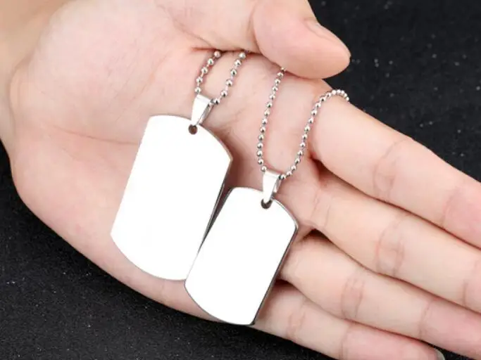 GNAYY 1.2mm thick 10pcs In bulk  Stainless Steel High  Polished Plain Dog Tag Pendant Charm Jewelry 14*30mm/20*40mm/28*50mm 5