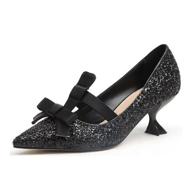 black and gold sequin heels