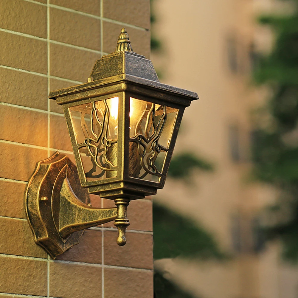 LED Garden Wall Light Outdoor Lighting Wall Lamps Outside Patio Bronze Exterior Sconces E27 Bulb Yard Street Waterproof Lamp