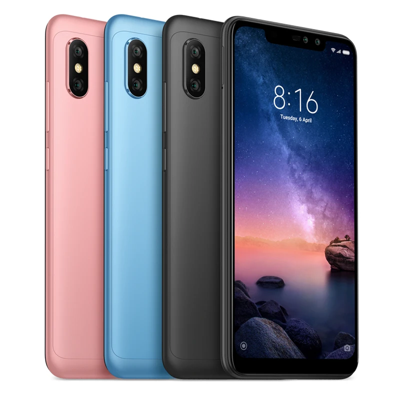 النسخة العالمية Xiaomi Redmi ملاحظة 6 برو 4 GB 64 GB Snapdragon636 الثماني النواة 6.26 \