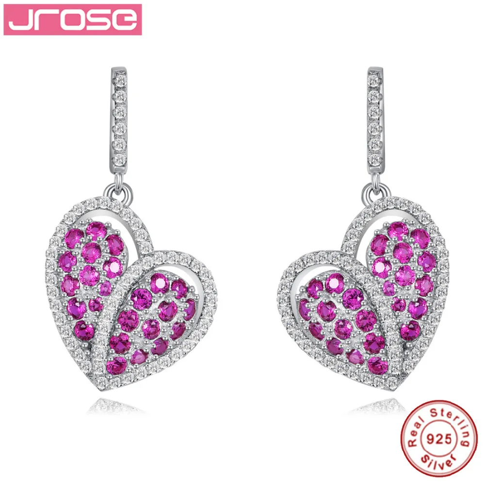 Серьги JROSE AAA модные серьги в форме сердца пирсинг ювелирные изделия из