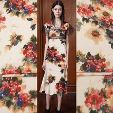 Красивый темперамент широкий шелк креп ткань тутового шелкопряда текстура креп ткань платье шелковое полотенце