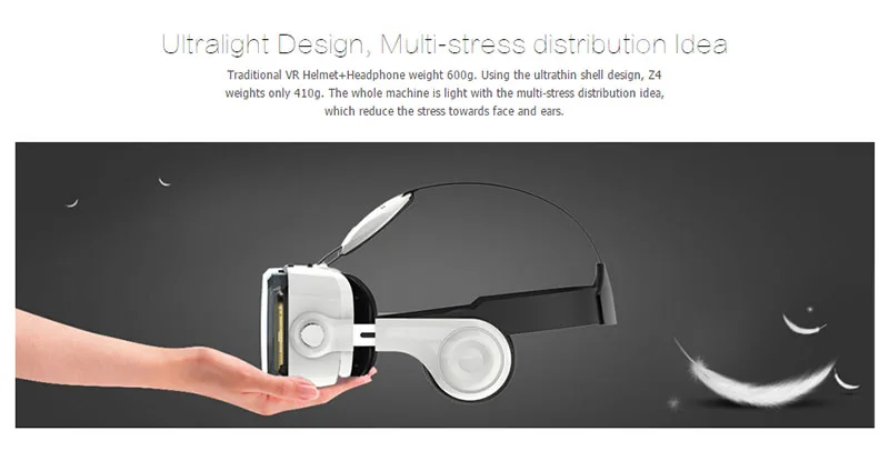 Оригинальные очки виртуальной реальности BOBOVR Z4 3D Очки виртуальной реальности VR очки, виртуальная реальность, стерео очки, очки VR Google Cardboard 120 градусов угол обзора и разъемом для наушников+ геймпад 5,0