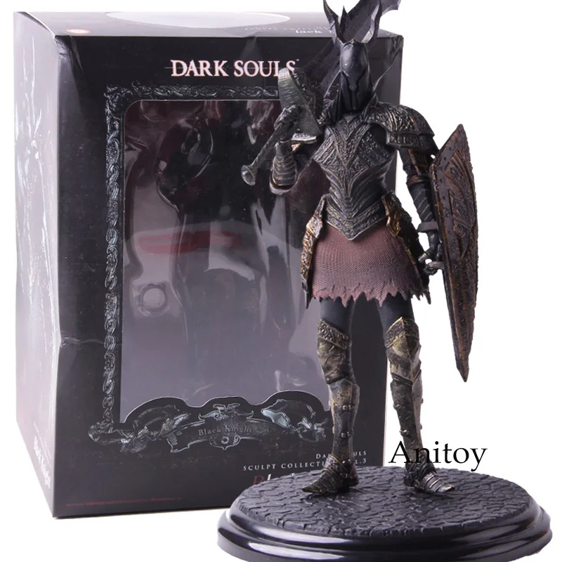 Dark Souls Sculpt коллекция Том. 3 Черная фигурка рыцаря экшн ПВХ Коллекционная модель игрушки - Цвет: with retail box