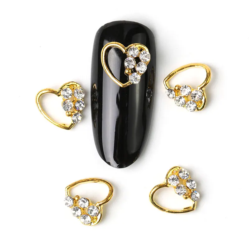 

2019 new 10 pieces crystal bright pearl nail rhinestone alloy Nail Art decorations glitter DIY 3D CJE nail jewelry pendant