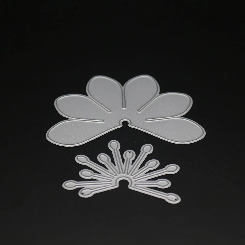 3D 6 лепестков цветок Плюмерия рубра металлические режущие штампы для скрапбукинга ядро тиснение папка шаблон поздравительная открытка Pistil