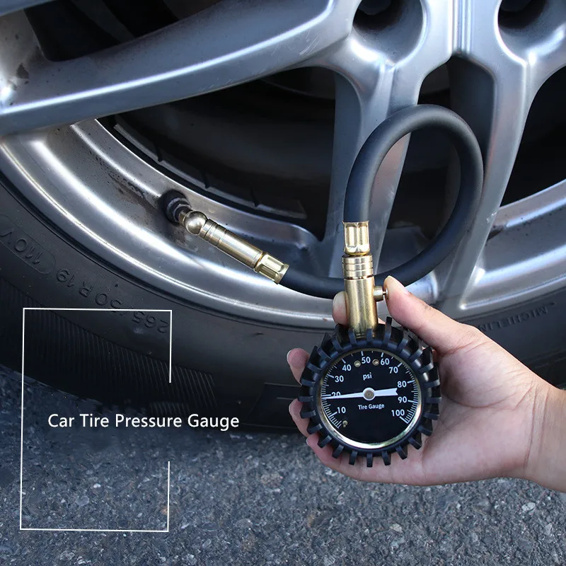 

Car Tire Pressure Gauge Auto Tire Pressure Gauge Copper Valve Tube Tire Pressure Gauge Can Be Deflated Auto Accessories
