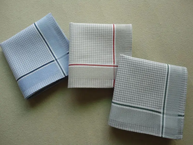 9 шт. платок мужской пряжа окрашенная тканая хлопчатобумажные носовые платки(40 см х 40 см), 9 стилей на выбор