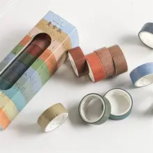 10 rollos/lote serie clásica cintas Washi material de papelería bonito autoadhesivo cinta adhesiva planificador de colección de recortes Notebook decoraciones Set