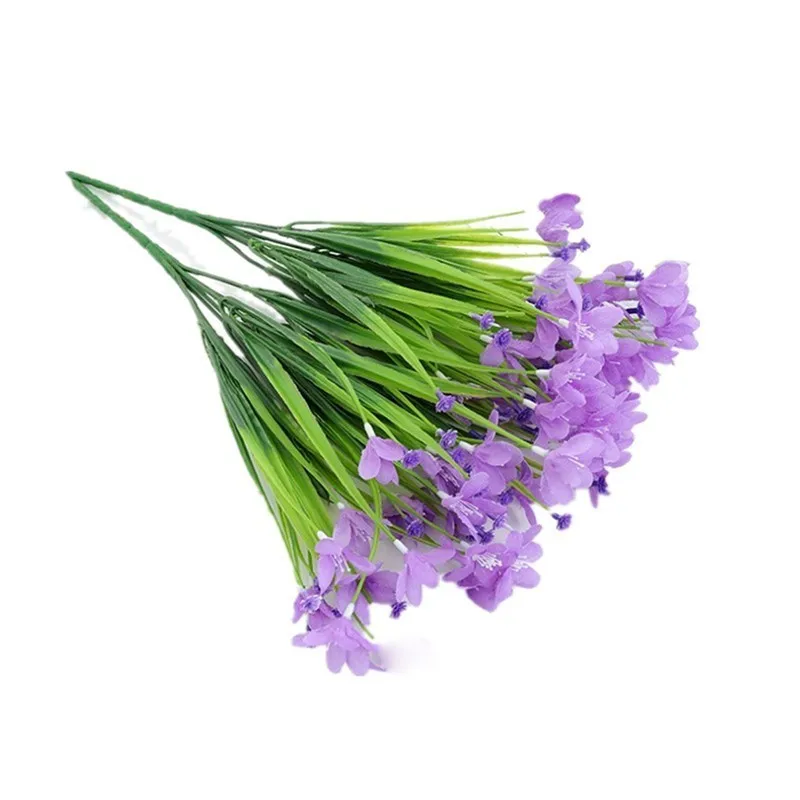 Пучок листьев, Искусственные белые фиолетовые цветы орхидеи, лист травы, растение зелени для свадьбы, Цветочная композиция, настольные декоративные цветы