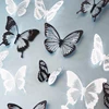 Stickers muraux papillon en cristal 3d | 18 pièces/lot, beaux Stickers d'art pour décoration de la maison, décoration de mariage sur le mur ► Photo 1/6