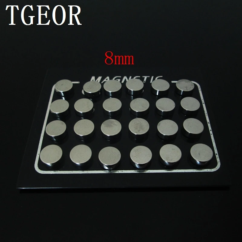 

Hot free shipping new arrive Charm 12 pairs 8mm mixed 2 colors stainless steel round shape double side magnetic ear stud earring