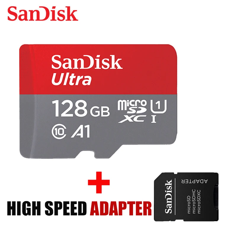 Карта micro sd sandisk 16 ГБ 32 ГБ 64 Гб 200 ГБ карта памяти micro sd 128 ГБ 256 Гб класс 10 до 98 МБ/с./с - Емкость: A1 128G-AP