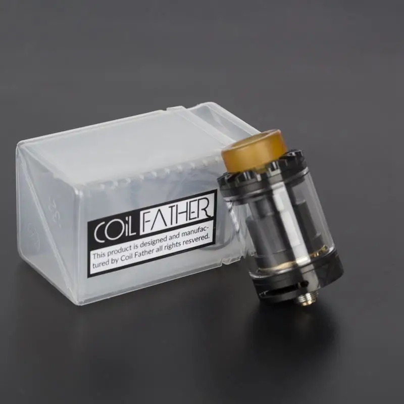 

Coil Father 24mm RTA Tank Vape Atomizer King Drop 810 Drip Tip 510 Thread Vaporizer 24 mm