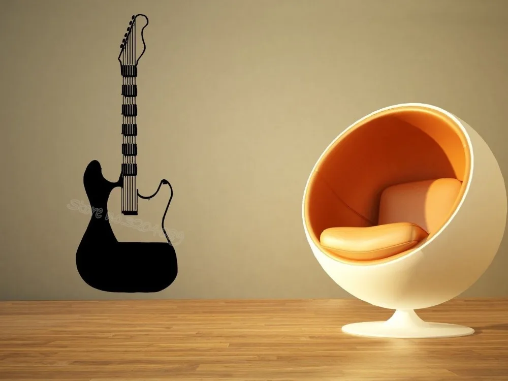 Electro Guitar Wall Sticker Removable Decor Mural Vinyl Music Decals Living Room store bar Art wallpaper EA990 | Дом и сад