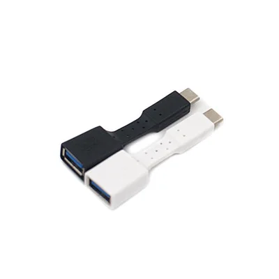 OTG адаптер с портом Type C на USB A кабель для передачи данных и зарядки короткий