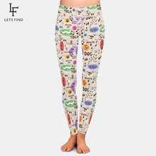 Letsfind Модные женские леггинсы для фитнеса с 3D принтом собаки из мультфильма Высокая талия плюс размер стрейч-Тренировка женские леггинсы