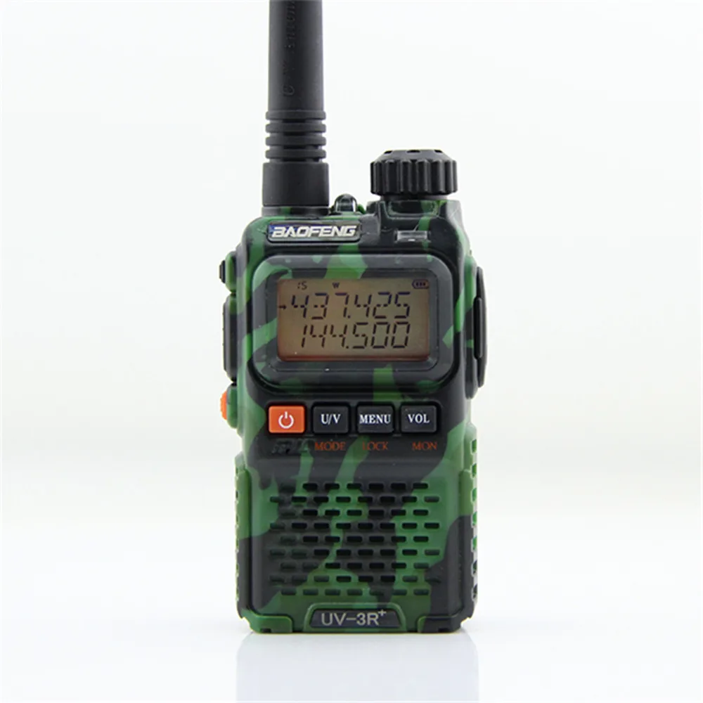 Bao Фэн uv-3r плюс Camou Dual Band рация, 136-174 и UHF 400-470 мГц 2 способ радио