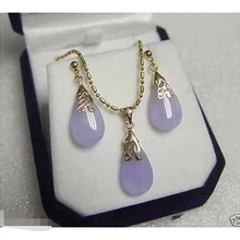 Высококачественные ювелирные изделия слово тонкий кварцевый камень драгоценный камень настоящий кулон из натурального камня 18KGP кулон ожерелье серьги набор