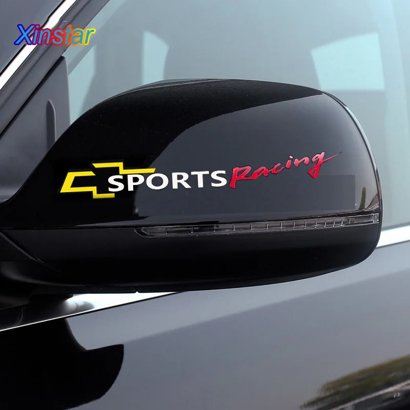

2pcs Car rearview mirror sticker For Chevrolet Cruze Camaro Aveo Captiva Colorado Lacetti