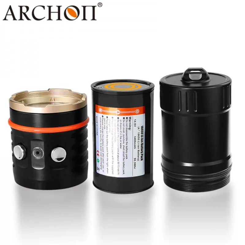 ARCHON DM20 WM26 II Светодиодный УФ фонарик для дайвинга Подводный фонарь видеосъемки