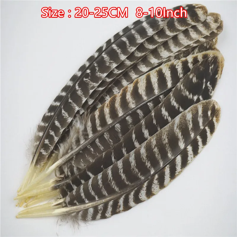 Натуральные орлиные перья 10-16 дюймов(20-40 см) Орел Птица индейка фазан перо для рукоделия Свадебные украшения - Цвет: 20-25CM 8-10Inch