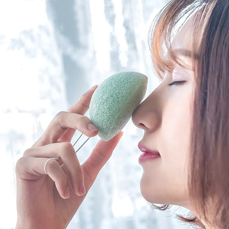 

Round Shape Natural Konjac Sponge Cosmetic Puff Facial Exfoliator Wash Cleansing Flutter Sponge Skin Care Cleanser Tools