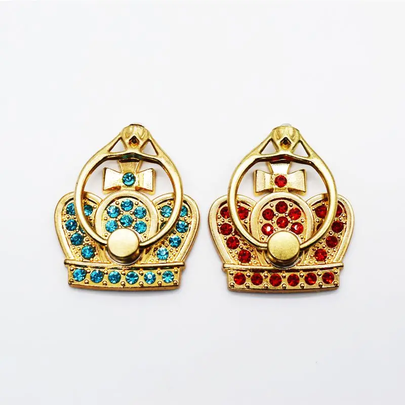 VETOMEET Finger Ring Mobile Phone Holder For iPhone XS X Max 8 7 Samsung Universal Smartphone Diamond Crown Shape Phone Holder