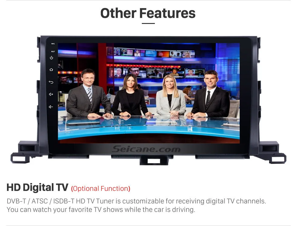 Clearance Seicane 2Din Android 8.1 10.1" Car Radio Audio Stereo GPS Wifi Quad Core Multimedia Player For 2015 Toyota Highlander Head Unit 18 Clearance Seicane 2Din Android 8.1 10.1" Car Radio Audio Stereo GPS Wifi Quad Core Multimedia Player For 2015 Toyota Highlander Head Unit 18