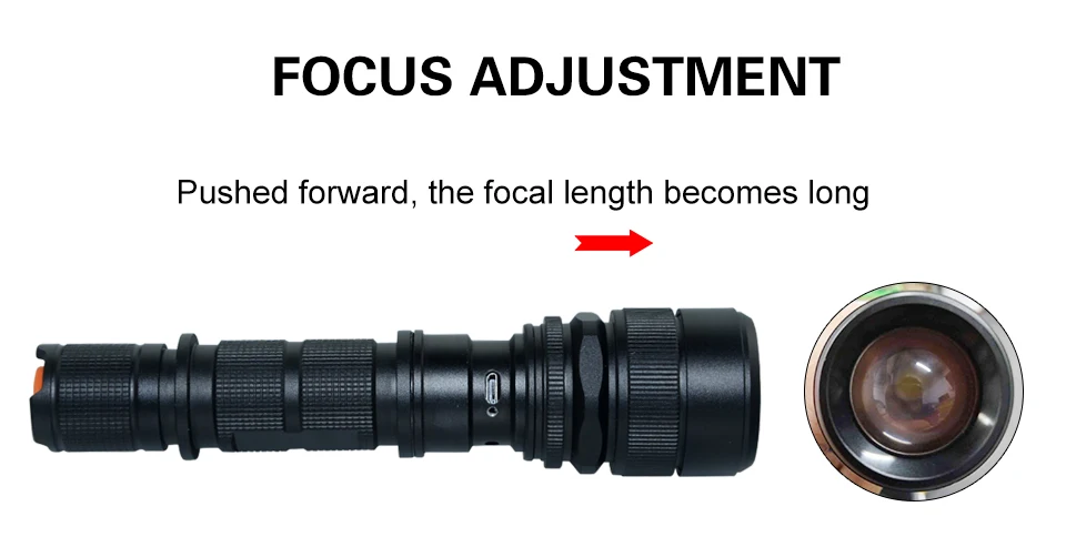 _07Powerful LED Flashlight Torch Flash Light Bike Pocket LED Zoomable Lamp For Hunting