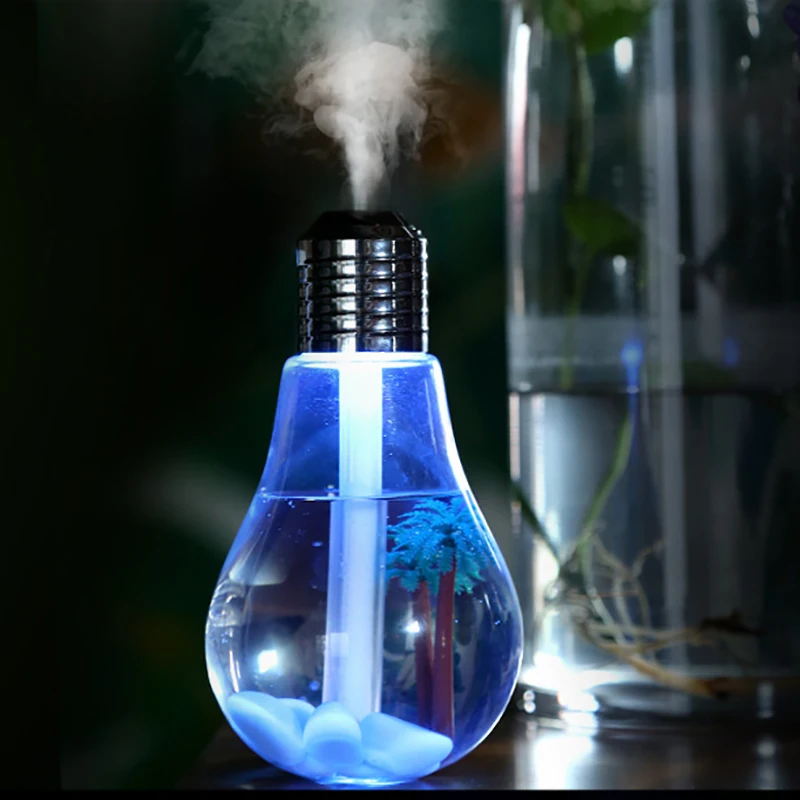 

400ml LED Lamp Air Ultrasonic Humidifier for Home Essential Oil Diffuser Atomizer Air Freshener Mist Maker with LED Light