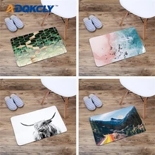 ADQKCLY фланелевые Коврики для пола противопылевые напечатанные 40*60 см Прямоугольник Ковер декор для кухни комнаты ванной двери Нескользящие коврики ковер