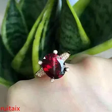 KJJEAXCMY fine jewelry 925 Silver inlaid with natural gem pomegranate stone women's cut ring silver jewelry female. kjjeaxcmy fine jewelry 925 silver inlaid with natural gem pomegranate stone female plum flower cut ring silver jewelry female