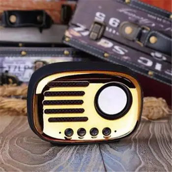 

New Type A4 Mini Wireless Bluetooth Card Retro Radio Smart Speaker Portable Outdoor Bluetooth Speaker